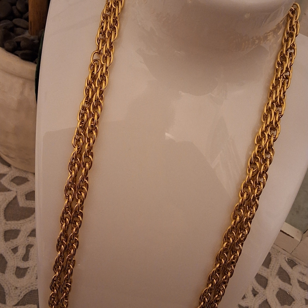 VTG Elegant Gold Rope Chain Necklace - Picture 4 of 4